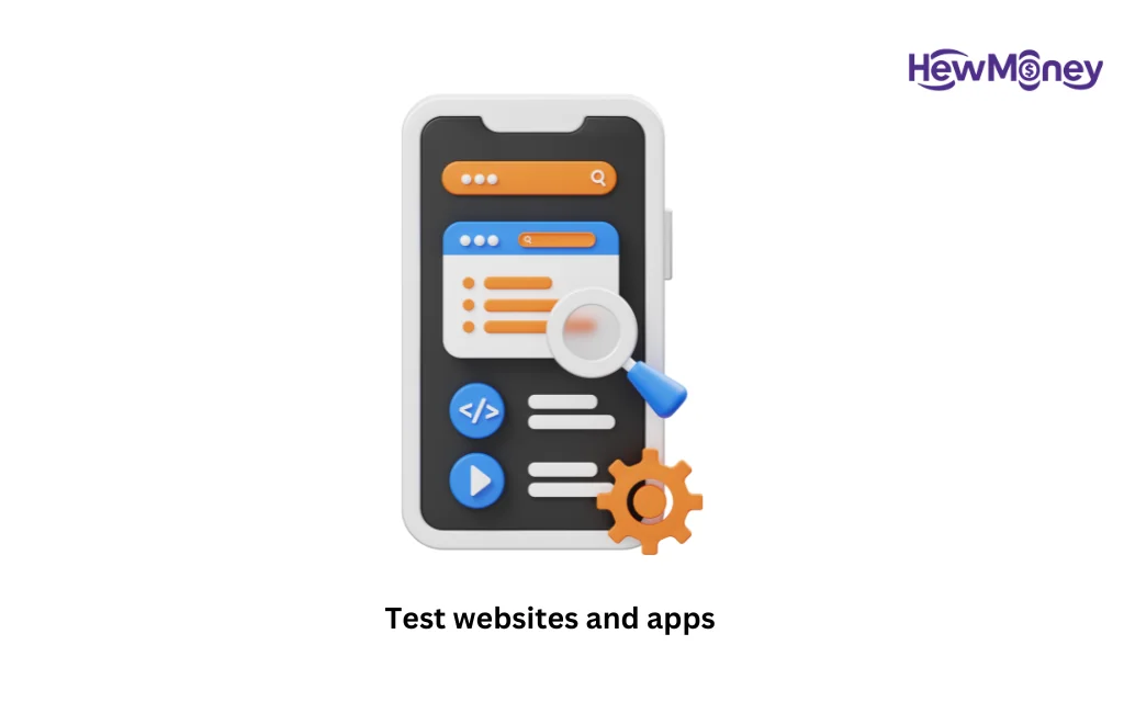 Test websites and apps